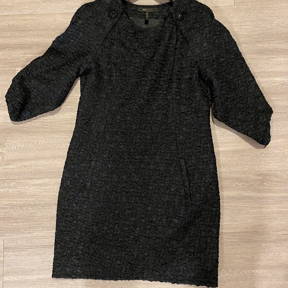 *NEW* BCBG black with rhinestone buttons dress